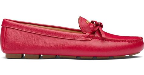 leather loafers prada stores|Prada bow detail loafers.